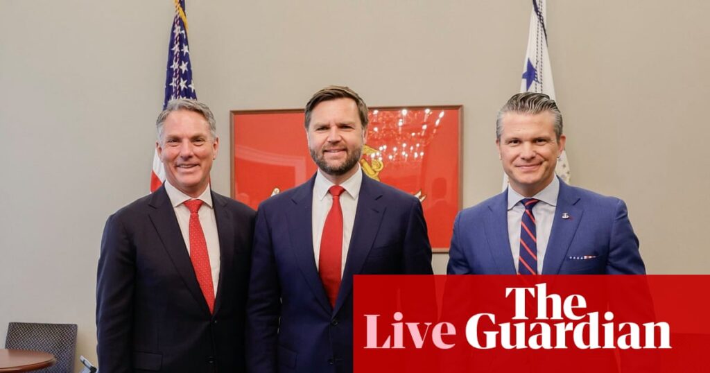 Australia politics live: Pentagon retracts ‘happenstance’ description of Marles’ meeting with Hegseth; Katter furious at ‘Lebanese heritage’ question | Australian politics