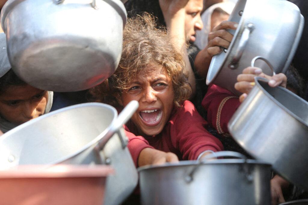 Children’s aid site in Gaza city shows ‘signs of famine everywhere’ | Israel-Palestine conflict