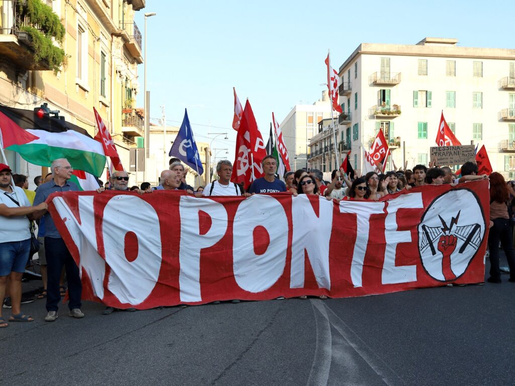 Thousands protest plan to build world’s longest bridge from Sicily to Italy | Protests News