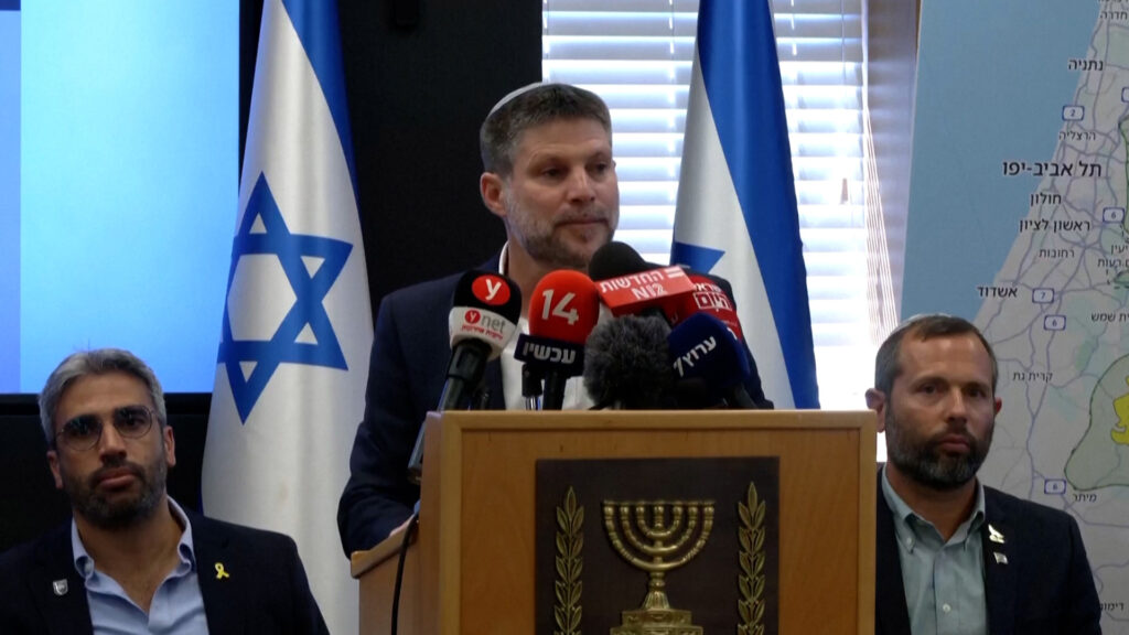 Israeli Finance Minister outlines plan to annex West Bank territory