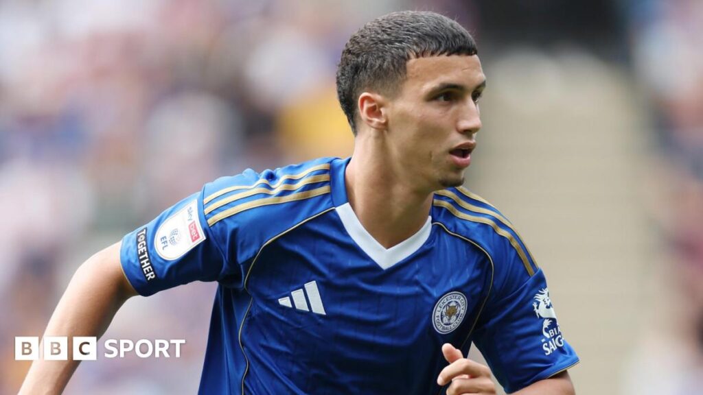 Bilal El Khannouss playing for Leicester
