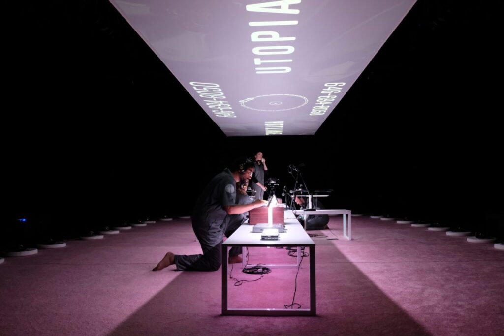 Photo of Utopian Hotline performance