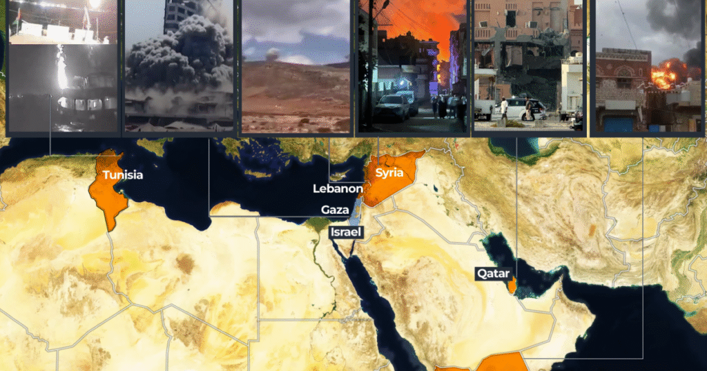 Maps: Israel has attacked six countries in the past 72 hours | Israel-Palestine conflict News