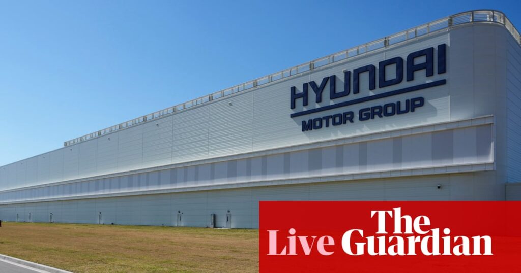 Most of 475 people arrested by US immigration agents at Georgia Hyundai facility are Korean nationals – live | Trump administration