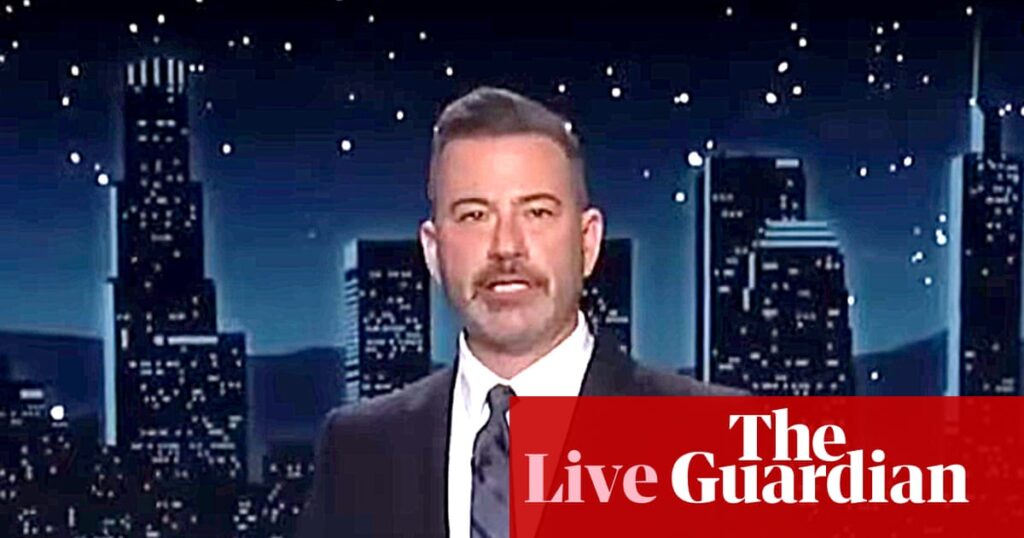 Trump celebrates Jimmy Kimmel suspension as some networks replace show with Charlie Kirk tribute – US politics live | Jimmy Kimmel