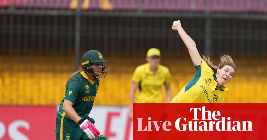 Australia v South Africa: Women’s Cricket World Cup – live | Women’s Cricket World Cup Australia v South Africa: Women’s Cricket World Cup – live | Women's Cricket World Cup