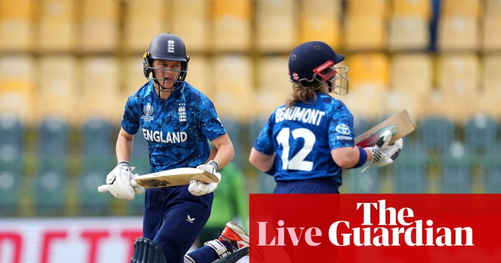 England v Pakistan: Women’s Cricket World Cup – live | Women's Cricket World Cup