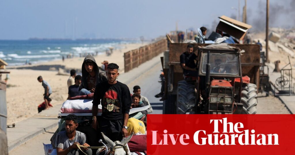 Israel to close last remaining route from southern Gaza to the north as it continues offensive on Gaza City – Middle East crisis live | Israel