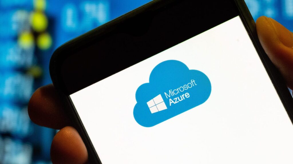 Microsoft Azure is down, affecting 365, Xbox, Minecraft, and others Microsoft Azure logo on a smartphone screen