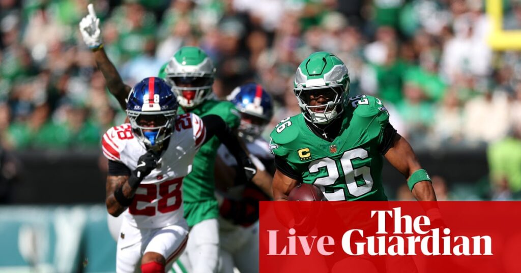 NFL week eight: Ravens v Bears, Eagles v Giants, Panthers v Bills and more – live | NFL NFL week eight: Ravens v Bears, Eagles v Giants, Panthers v Bills and more – live | NFL
