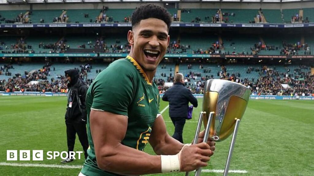 South Africa players celebrate