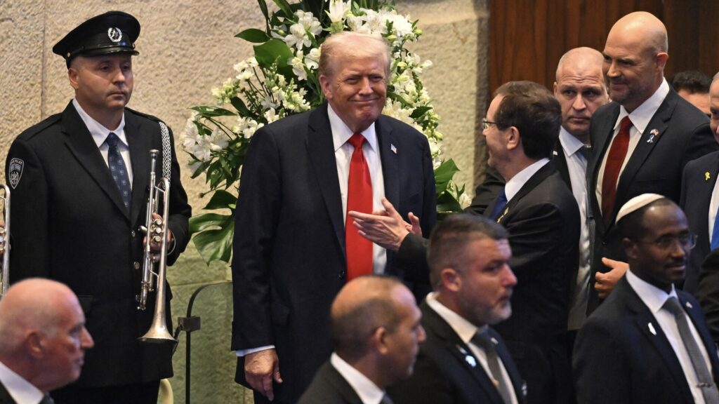 Trump hails ‘great and beautiful day’ in Knesset book signing | Gaza