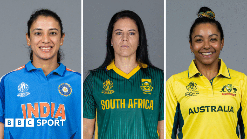 Women’s Cricket World Cup 2025: Pick your team of the tournament A split graphic of India's Smriti Mandhana, South Africa's Marizanne Kapp and Australia's Alana King
