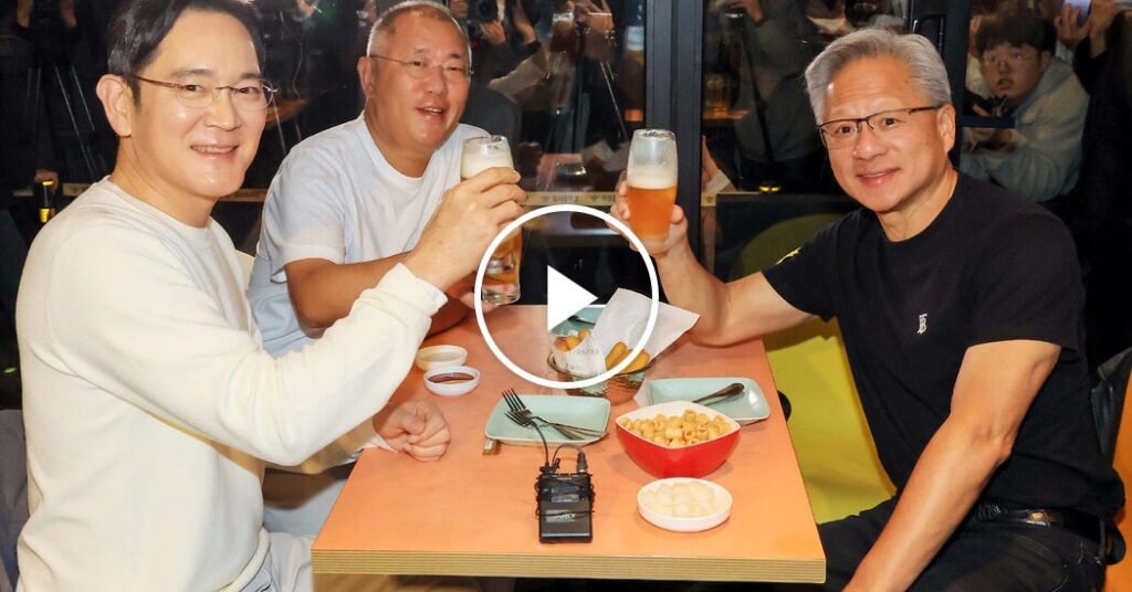Nvidia, Samsung, Hyundai Leaders Share Fried Chicken and Beer Nvidia, Samsung, Hyundai Leaders Share Fried Chicken and Beer